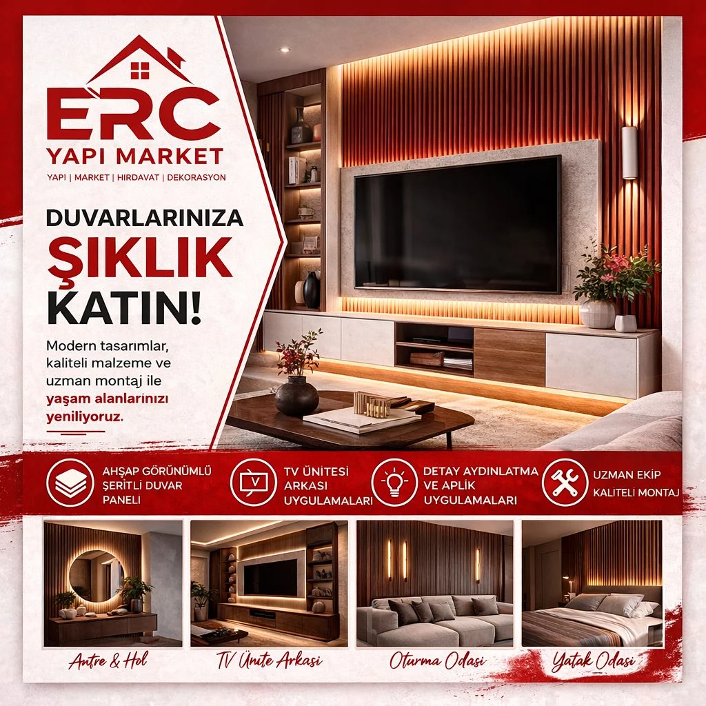 Duvar dekoru ve aydınlatma uygulamaları
