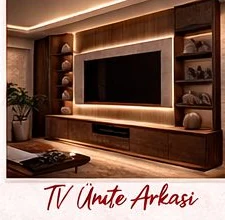 TV ünitesi arkası uygulama